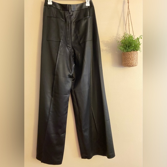 EUC T By Alexander Wang Wool Blend Wide-Leg wrap front side tie pants - Picture 4 of 14